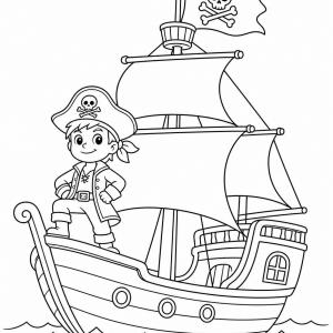 disegno da colorare Peter Pan nave pirata