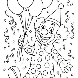 coloriage clown drôle