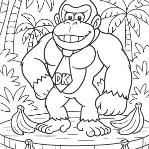 kolorowanka donkey kong poziom początkujący