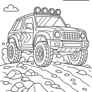 kolorowanka rajdu 4x4