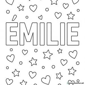 kolorowanka imię emilie