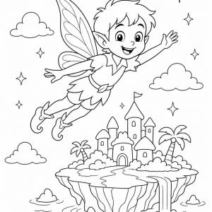 disegno da colorare Peter Pan bambino