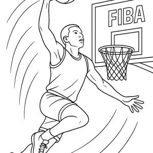 kolorowanka koszykówka FIBA