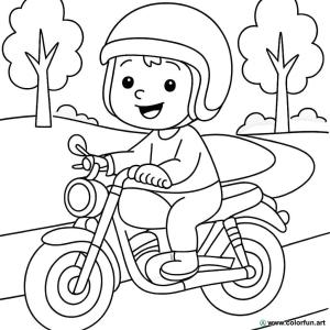 kolorowanka pojazd motocykl