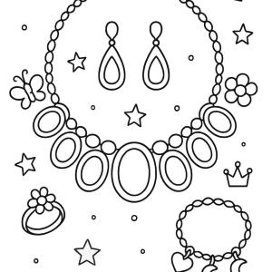 dibujo para colorear joyas mágicas