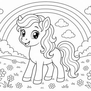 coloriage petit poney pour enfants