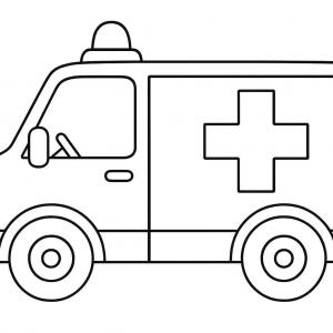 ambulance coloring page with siren