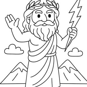 kolorowanka Zeus bóg grecki