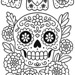 kolorowanka dia los muertos wzory