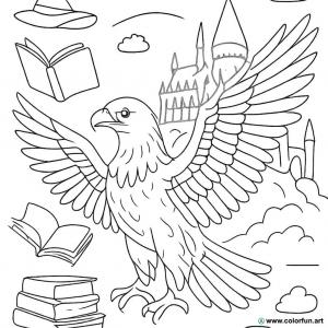 kolorowanka harry potter dom ravenclaw