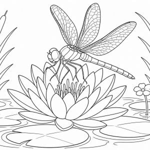 coloriage libellule réaliste
