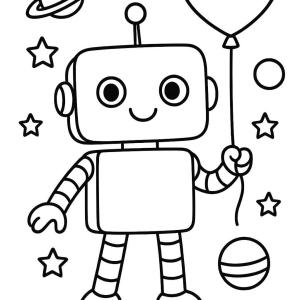kolorowanka robot przedszkole