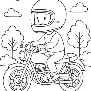 kolorowanka motocykl i kask