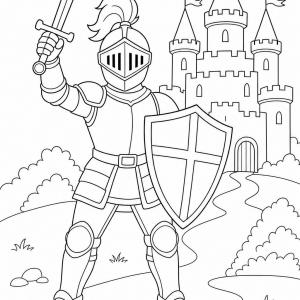 coloriage chevalier épée