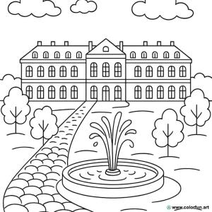 kolorowanka pałac wersalski