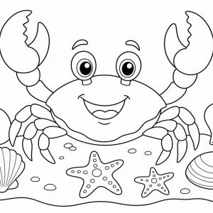 kolorowanka krab ocean