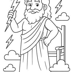 kolorowanka bóg grecki zeus
